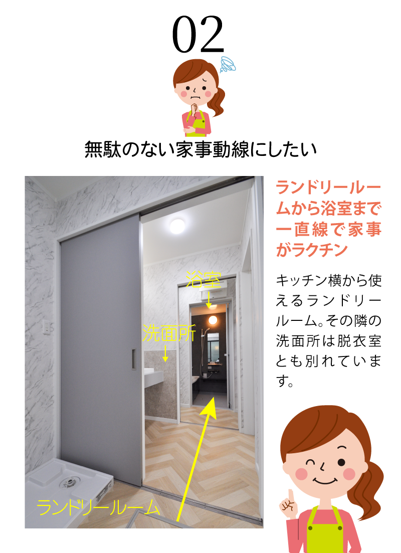 収納たっぷりの個室