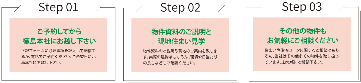 ご予約してから北島本社にお越し下さい