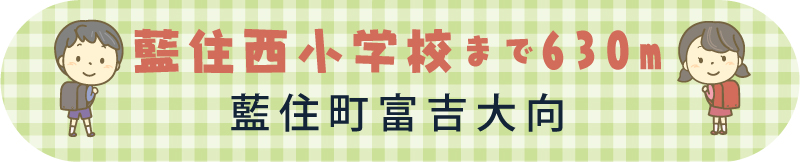 藍住西小学校まで630m 藍住町富吉大向
