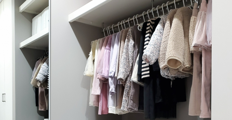 大容量のウォークインクローゼットのある主寝室