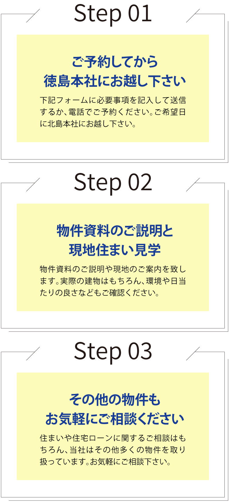 ご予約してから北島本社にお越し下さい