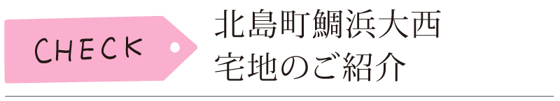 北島町鯛浜大西 宅地のご紹介