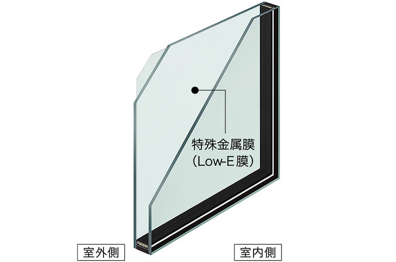 Low-E 複層ガラス グリーン(高遮熱仕様)