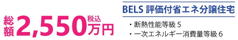 総額2,550万円（税込）